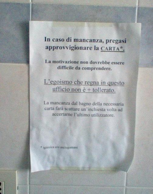 Approvigionare la carta!